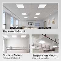 Panel de Luz LED para Techo 1x4 2x2 2x4 600x600 60x60, Panel Plano Comercial para Supermercado, Oficina, Hospital