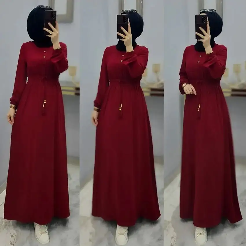 2023 Abaya Designs Robe Modest Kaftans Muslim Layers Muslimisches Kleid für Frauen Elegante Dubai Trendy Islamic Clothing