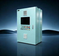 Kotak Distribusi Otomatisasi PLC (Programmable Logic Controller) Hijau, Layar Sentuh HMI, Kustom, Berperingkat IP66, Bersertifikasi, 220V/380V, Dilengkapi Kunci