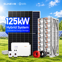 Sistem Surya Hibrida Terintegrasi Solis 100kW 125kW 500kW Dengan Layanan Instalasi Gratis untuk Mikrogrid Komersial