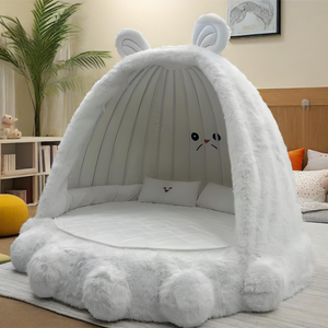 Cama Infantil Moderna de Madera con Diseño de Casa de Árbol de Monstruos y Animales de Dibujos Animados, Cama para Gatos, para Guardería, Escuela, Dormitorio, Linda Cama para Niña Pequeña - Product Image 5