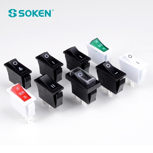 SOKEN RK1-11 Rocker Switch 16A 125/250VAC T100/55 2 Pins 2 Positions SOKEN RK1-11 Rocker Switch 16A 125/250VAC T100/55 2 Pins 2 Positions