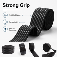 Bande élastique tissée sur mesure avec grip en silicone antidérapant pour maillots de cyclisme, vêtements de sport et shorts