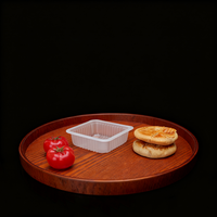 Boîte individuelle transparente jetable de qualité alimentaire en PP, petit récipient carré en plastique pour pâtisserie