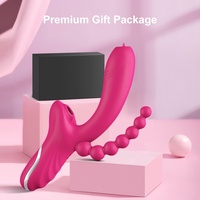 Nouveau Vibrateur à Double Tête pour Clitoris et Point G, avec Fonction de Succion et de Léchage, Appareil de Masturbation Féminine, 10 Vitesses, Bruit de 55 dB