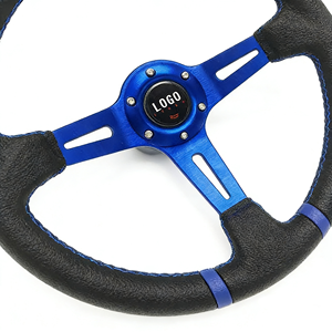 พวงมาลัยรถยนต์สำหรับรถ BMW F30 Audi <span class=keywords><strong>AMG</strong></span> <span class=keywords><strong>Ford</strong></span> <span class=keywords><strong>Mustang</strong></span> Honda Accord Porsche 14นิ้วแบบสั่งทำ - Product Image 3