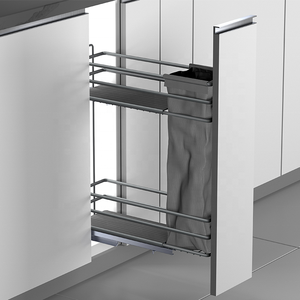 Modern Kitchen Cabinet Storage Organizer With <b>Soft</b>-Close Slide 2-Tier <b>Wire</b> Basket 150mm Width Eco-Friendly Save Space Kitchen Dr - Product Image 2