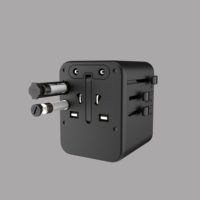 Adaptateur de voyage universel 10A 3 ports 1A2C PD à charge rapide avec prise électrique internationale de type A/C/G/I