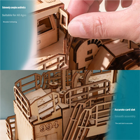 Mainan Puzzle Kayu 3D Kreatif Bentuk Forklift DIY Edukatif dengan Kemasan Kotak Grosir Lintas Negara