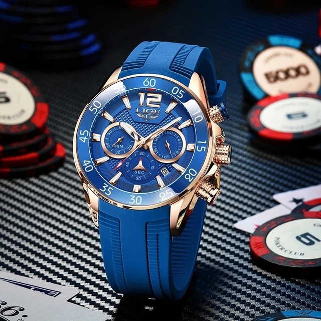 LIGE 8934 Men's Business Men Waterproof Fashion Wristwatch High Quality Erkek Kol Saati Reloj Chronograph Quartz Watch for Male