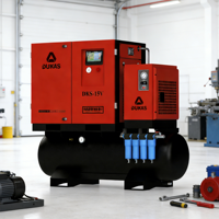 Compresseur d'air industriel silencieux à vis avec moteur haute puissance refroidi par air pour découpe laser ; Facile à entretenir