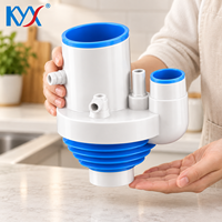 Collecteur de vidange intégré multi-ports en ABS et silicone pour évier de cuisine, connecteur de vidange à sorties multiples, raccord de plomberie pour déviateur d'eau