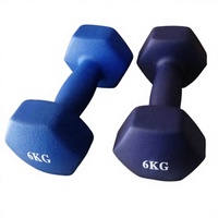 Haltères hexagonaux en fonte avec logo personnalisé, légers et durables, 0,5-10 kg, revêtement PVC coloré, pour la remise en forme féminine, utilisation à domicile ou en salle de sport
