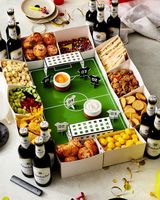 Boîte d'emballage personnalisée jetable écologique pour la restauration rapide, boîte à collation pour match de football, boîte en papier pour emporter les aliments