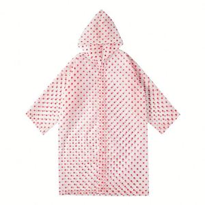 เสื้อกันฝนครอบครัวแบบใช้ซ้ำได้ น้ำหนักเบา กันน้ำ สำหรับผู้ใหญ่และเด็ก เหมาะสำหรับการเดินป่า ท่องเที่ยวกลางแจ้ง ลายจุด พร้อมโลโก้แบบกำหนดเอง - Product Image 2