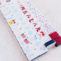 Tuiles de Mahjong en Acrylique Bleu Marine Écologiques à Paillettes Rouges, Motif Drapeau Américain Patriotique, Souvenir du Jour de l'Indépendance