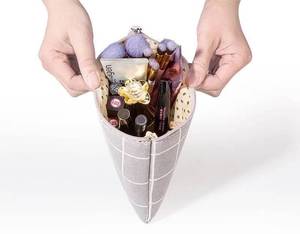 Meilleure vente! Sac à cosmétiques en lin et toile de bonne qualité, pochette de maquillage en Nylon avec pochette à l'intérieur et sacs pour téléphone portable à fermeture éclair - Product Image 4