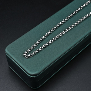 <b>Titanium</b> Steel <b>Chain</b> Necklace Faux Pearl White Unisex Everyday Wear Geometric Design PL006 - Product Image 2