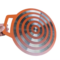 Grande plaque de cuisson antiadhésive en aluminium sans fumée de 30, 40, 50 cm pour grillades, pizzas, pâtes et chapatis