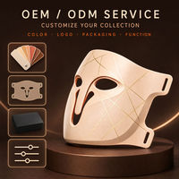 Masque facial LED pour la luminothérapie, masque facial à 3 modes de couleur, dispositif de beauté à infrarouge proche, OEM ODM