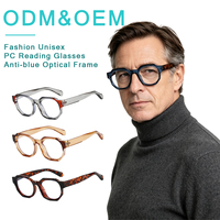 Lunettes de lecture 2026 à monture intégrale en PC pour unisexe, de bonne qualité, style rétro carré, anti-lumière bleue, pour presbytes