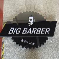 Boîte à lumière en acrylique avec lettres en métal inoxydable et profilés LED en aluminium, signalétique 3D intérieure pour bureau, enseigne commerciale personnalisée
