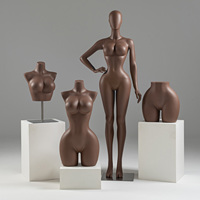 Maniquí de Cuerpo Completo Femenino con Tono de Piel Europeo, con Maquillaje y Soporte de Exhibición Facial