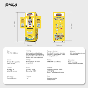 Mini cabina fotografica retrò a forma di giornale, distributore automatico self-service con <span class=keywords><strong>stampa</strong></span> istantanea e controllo remoto tramite app <span class=keywords><strong>per</strong></span> uso interno ed <span class=keywords><strong>esterno</strong></span> - Product Image 3