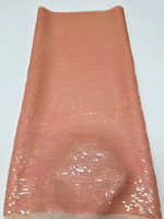 Tissu à paillettes sirène en séquence de 7 mm en gros, tissu à paillettes brodé, dentelle bordeaux rouge, tissu à paillettes pour robe de femme