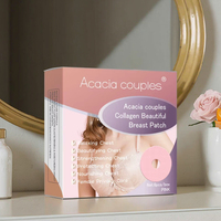 Coussinets d'amélioration du sein pleural à base de plantes soins du mamelon patchs au collagène masque pleural une boîte de 6 comprimés
