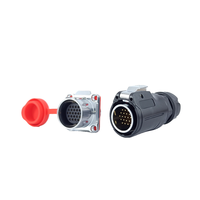 Enchufe de plástico impermeable LP24 M24 de 3/4/10/12/19/24 pines y conector de enchufe único de cuatro agujeros para Robot de automatización New Energy