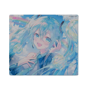 カスタム 三玖 ガラスゲーミングマウスパッド 42x49 ロゴ入り Eスポーツ PU/シリコン裏面 ゲーミングガラスマウスパッド - Product Image 1