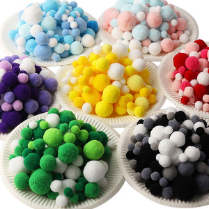 ชุดงานฝีมือปอมปอมสำหรับเด็ก ของเล่นทำเครื่องประดับ ขนาด 10 มม. 20 มม. สีผสม วัสดุศิลปะ DIY สำหรับเด็ก การศึกษาปฐมวัย - Product Image 5