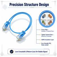 Kabel Patch Cat6 Cat6A LSZH RJ45 CCA UTP FTP SFTP LAN Ethernet Jumper OEM Kustom Grosir untuk Visi Mesin dan Telekomunikasi