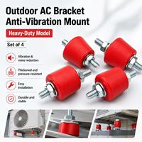 Supports anti-vibrations pour climatiseur, support de condenseur extérieur, amortisseurs en caoutchouc, coussinets d'isolation M8, lot de 4
