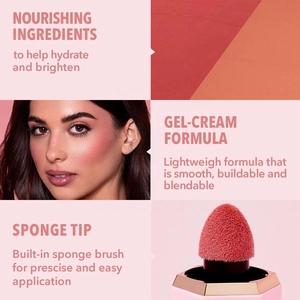 Custom Your Logo Liquid Blush Long Lasting <b>Natural</b> Cheek Matte Tint with Soft <b>Sponge</b> Tip Private Label Face Makeup - Product Image 3