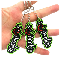 Porte-clés personnalisé en caoutchouc PVC souple 2D 3D avec impression UV, logo personnalisé, lettre, dessin animé durable