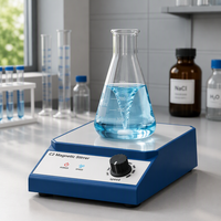 Agitateur magnétique à vitesse réglable, mélangeur électronique de laboratoire, capacité de 2L, AC 100-240V, prise EU US