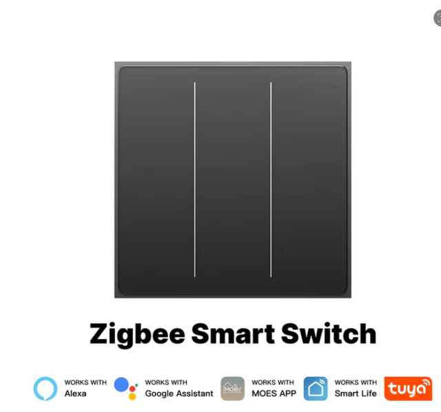 Three-way Zigbee Smart Wall Switch