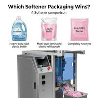 Machine d'emballage verticale automatique VFFS pour adoucissant textile en sachet, équipement de remplissage et de scellage pour liquides et conditionneurs de linge