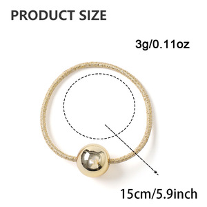 CLARMER Europeo Americano bola dorada y plateada cuerda <span class=keywords><strong>de</strong></span> <span class=keywords><strong>pelo</strong></span> <span class=keywords><strong>de</strong></span> Navidad anillo <span class=keywords><strong>de</strong></span> <span class=keywords><strong>pelo</strong></span> fresco avanzado para accesorio <span class=keywords><strong>de</strong></span> cabello femenino - Product Image 6