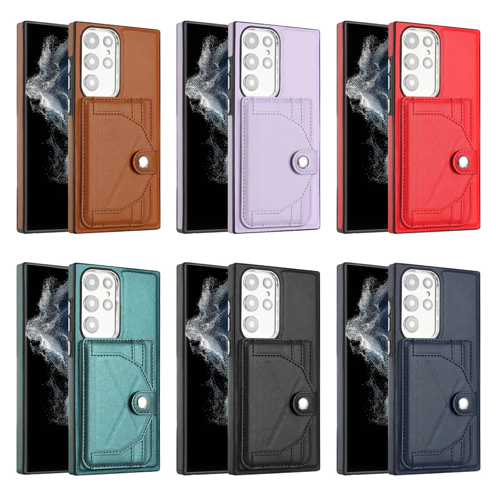 2023 newest design with phone wallet pu leather case for iphone14/pro/promax for samsung series with business style