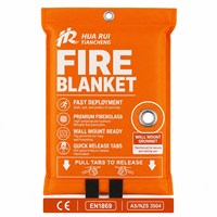 Grande Couverture Anti-Feu en Fibre de Verre 1,2*1,8m, Couverture de Sécurité d'Urgence pour Cuisine avec Pochette Murale, Fourniture en Gros OEM