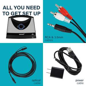 ลำโพงไร้สายแบบพกพาที่กันน้ำออกแบบมาสำหรับสมาร์ททีวีเสียงเงียบสำหรับดูทีวีที่สะดวกสบายฟังยาก - Product Image 3