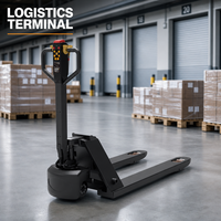 Chariot à palettes de 2 tonnes de capacité, résistant à l'usure, qualité commerciale, vente en gros, approvisionnement direct usine, avec poignée de direction