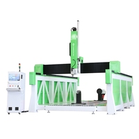 Machine de fraisage CNC 3D à bois à 5 axes avec broche rotative et rotation à 180 degrés