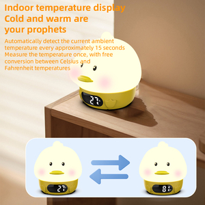Veilleuse LED rechargeable en silicone blanc chaud en forme de canard avec capteur tactile et fonction réveil pour enfants - Product Image 6
