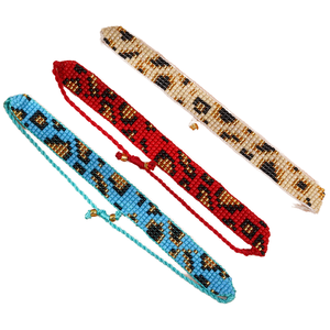 Bracelet en perles de rocaille léopard Miyuki Moyamiya, Pulseras, bracelet tissé, bijoux personnalisés, bracelet fait main au crochet, bracelets de couple - Product Image 4