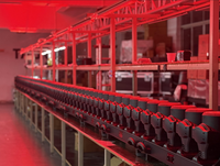 Barre de projecteurs LED mobiles étanches IP65 5x120W, idéale pour l'éclairage de scènes extérieures, de concerts, de mariages et d'événements