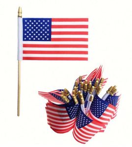 Drapeau américain personnalisé 3x5 pieds en polyester, mât en aluminium, étoiles et rayures doublement cousues, pour les défilés de vacances, la décoration extérieure - Product Image 3